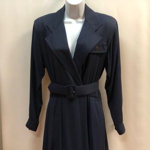 LIZ CLAIREBORNE Navy Blue Longsleeve dress